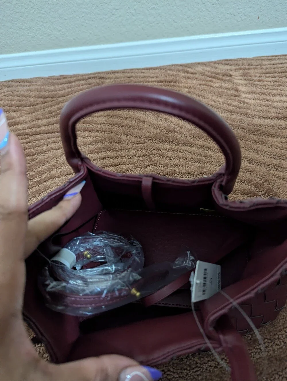 Anthropologie Woveb Mini Tote with Wallet  NWT